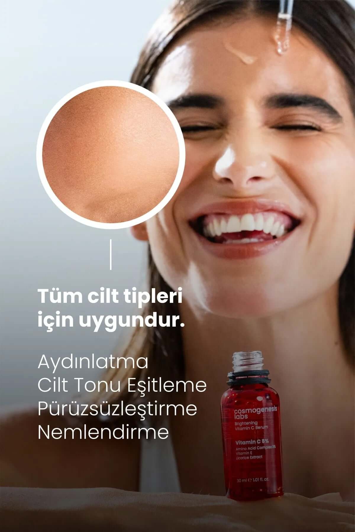 Vitamin C Serum 30ml – Brightening, Smoothing, Fine Line-Reducing Vegan Formula (with 5% Vitamin C)