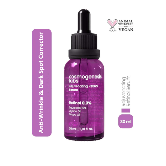 %0.3 Retinol Serum 30ml – Anti-Wrinkle and Anti-Blemish Revitalizing & Firming Vegan Formula (with 10% Squalane)