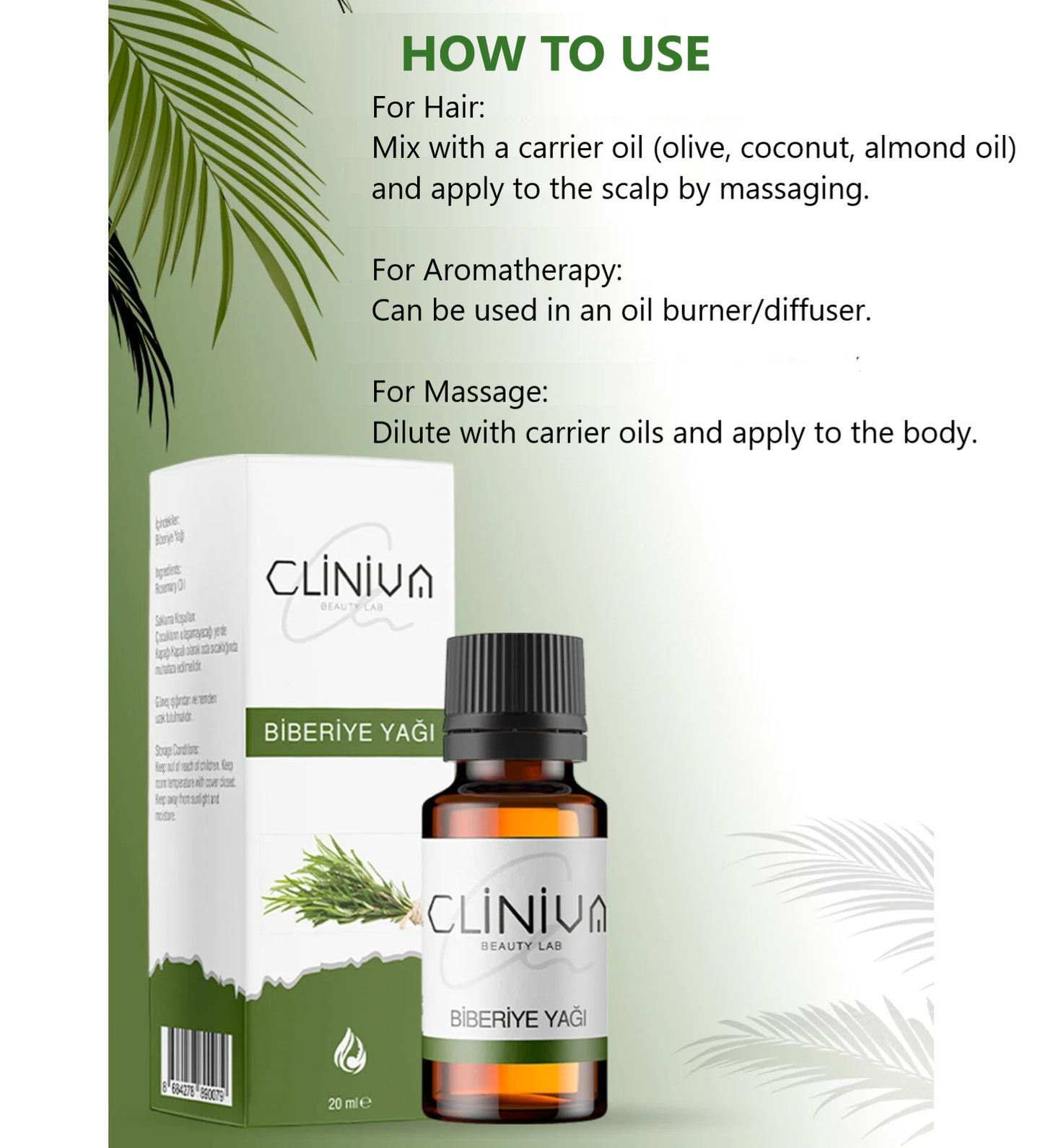 Rosemary Oil 20ml – 100% Pure & Natural – Hair Growth Effect