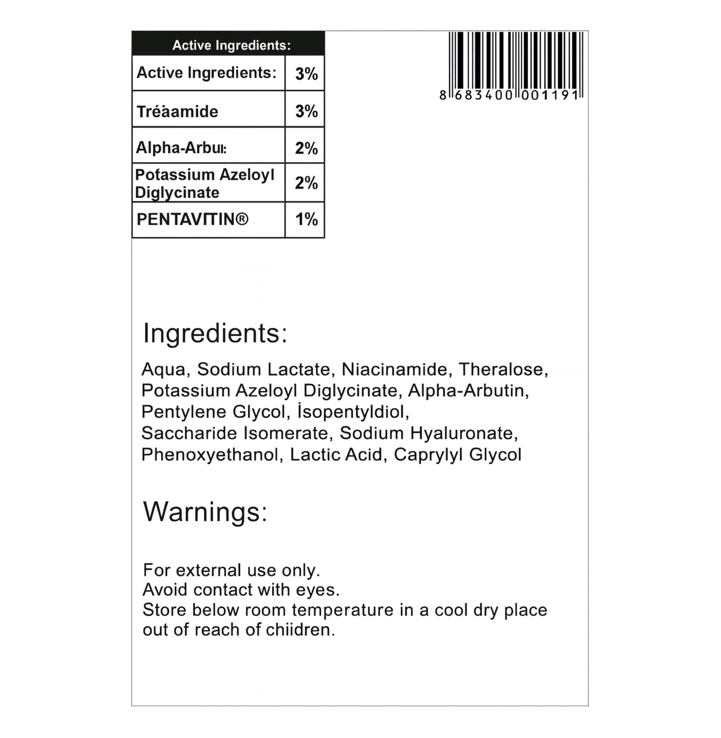 2% Arbutin Serum – Even Tone & Radiant Skin (20 ml)