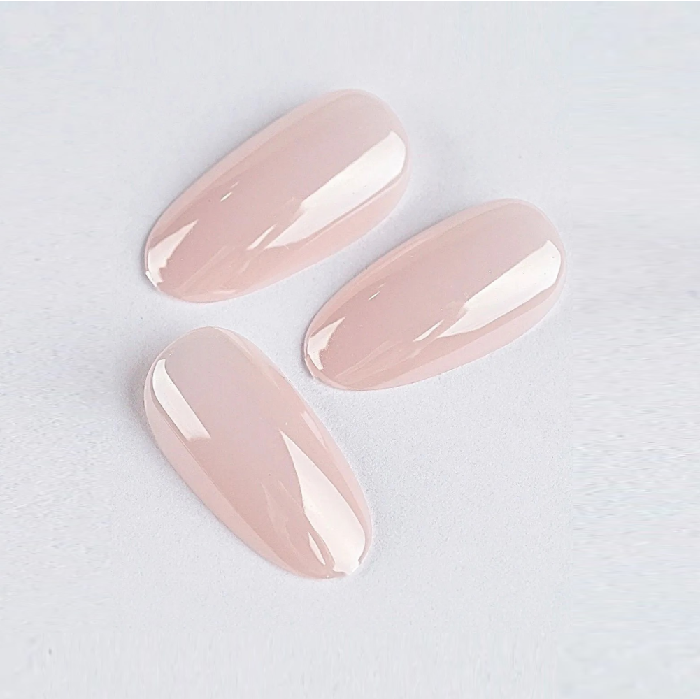 Medium Pink Almond Press-On Nails (24 Pieces) - Directly Applicable with Glossy Finish