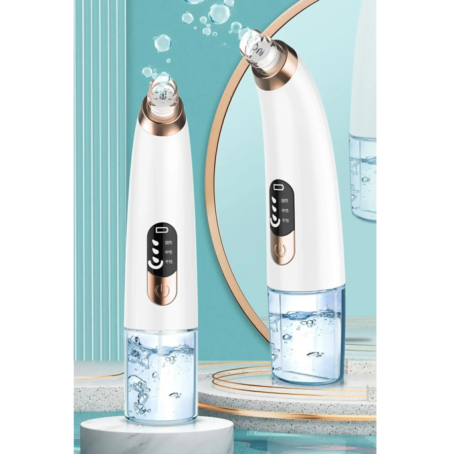 Vacuum Blackhead Remover – Rechargeable, 6 Heads, Anti-Acne & Comedone Facial Care