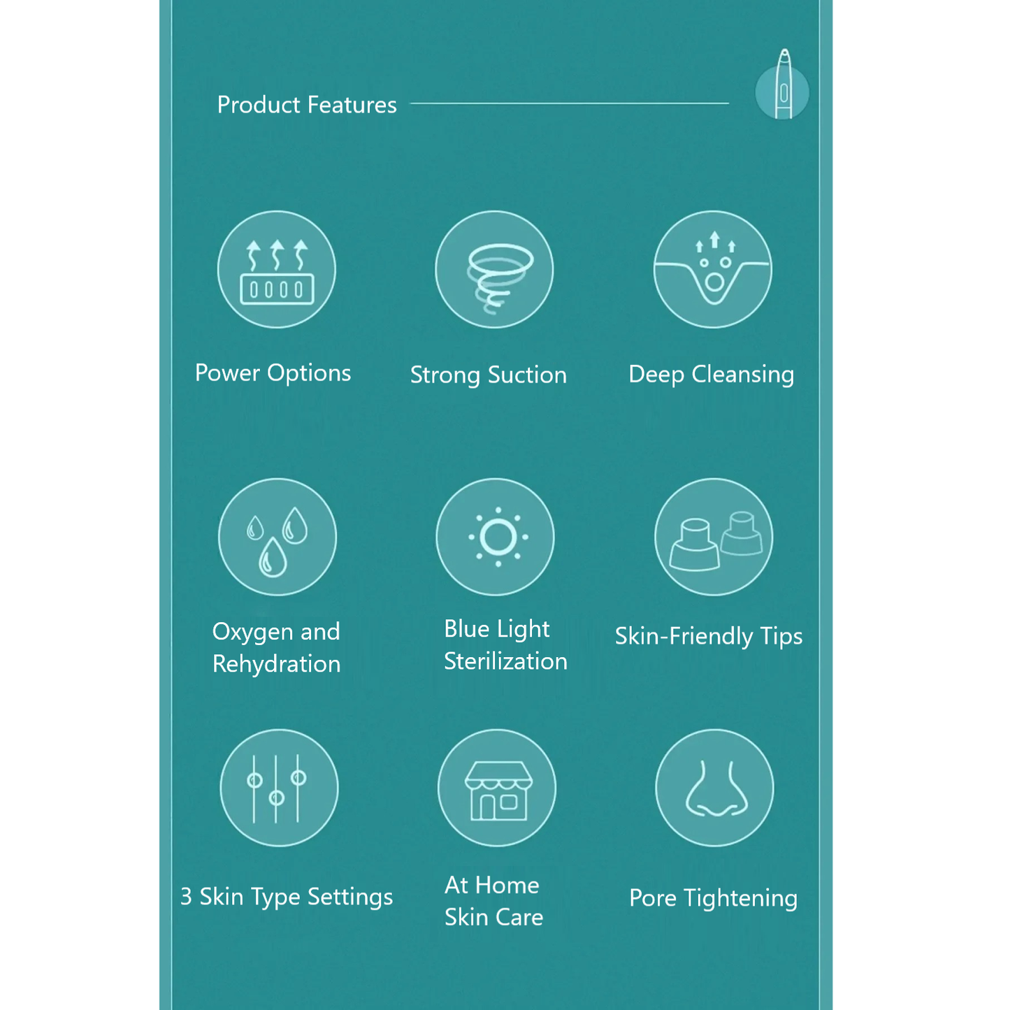 Vacuum Blackhead Remover – Rechargeable, 6 Heads, Anti-Acne & Comedone Facial Care