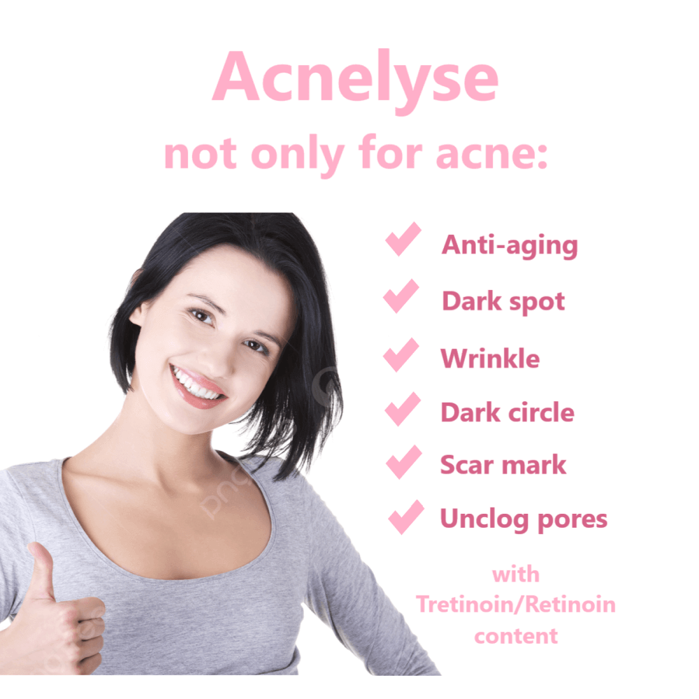 ACNELYSE%0.025 Skin Cream Acne Treatment Skin Renewal Anti Aging Cream For Daily Use Tretinoin 0.025