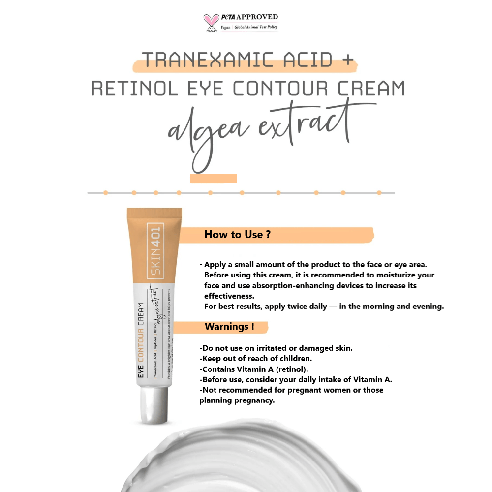 Retinol (0.05%) and Tranexamic Acid (1%) Face & Eye Area Restorative Cream – Vitamin A