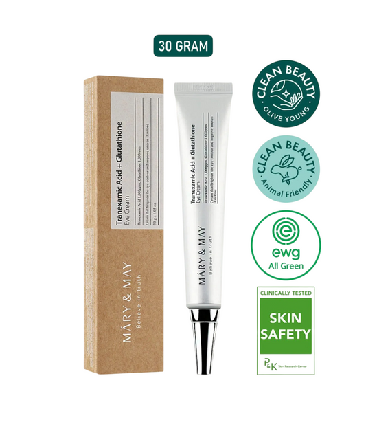 Tranexamic Acid + Glutathione Brightening Eye Cream 30 g – Reduces Dark Circles, Evens Skin Tone & Revitalizes Tired Eyes