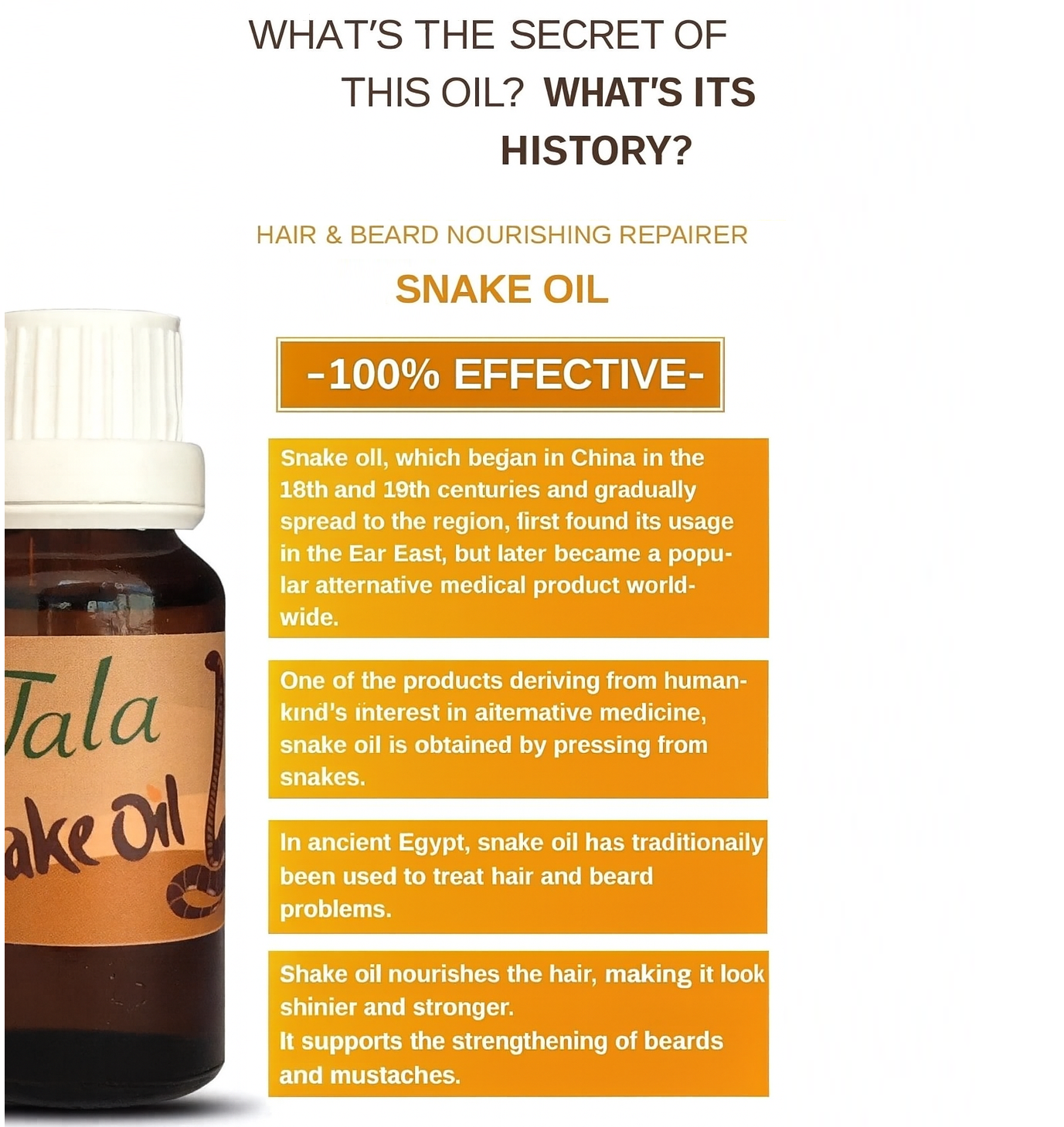 Snake Oil Anti-Hair Loss Nourishing & Repairing Hair Care Oil 20 ml